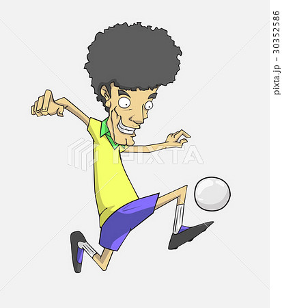 soccer player action kick the ball. soccer player action kick the ball. 30352586