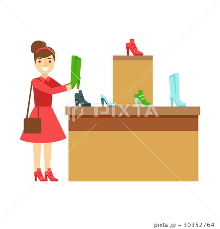 Women shopping for shoes in a shoes store 30352764