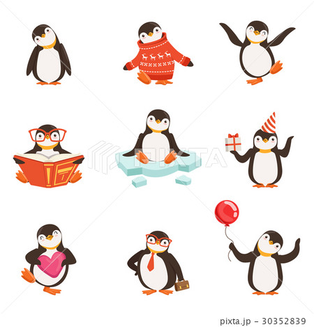 Cute little penguin cartoon characters set for Cute little penguin cartoon characters set for 30352839
