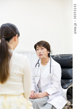 医師 女性 診察 問診 医師 女性 診察 問診 30353142