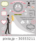 Wedding invitation decor set.Bride and groom 30353211