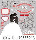 Wedding invitation decoration set.Kissing  couple 30353213