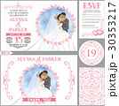 Wedding invitation set.Kissing Bride,groom,Pink 30353217