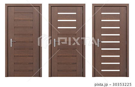 wooden door isolated on white background 30353225