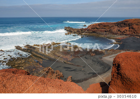 Green Lagoon at El Golfo, Lanzarote Island, Spain 30354610