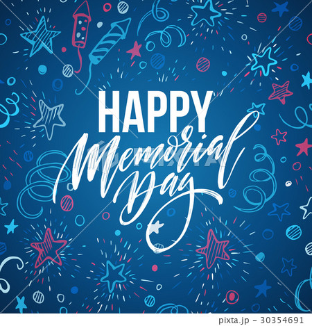 Happy Memorial Day card. National american holiday 30354691