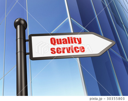 Business concept: sign Quality Service on Building 30355803