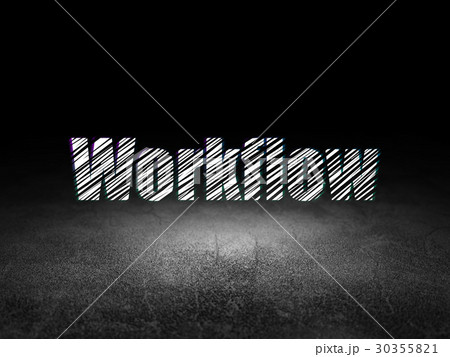 Finance concept: Workflow in grunge dark room 30355821