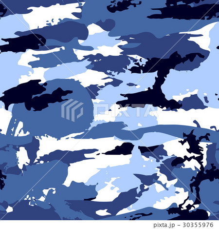 Blue camouflage equipment, seamless pattern 30355976