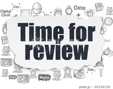Time concept: Time for Review on Torn Paper 30356126
