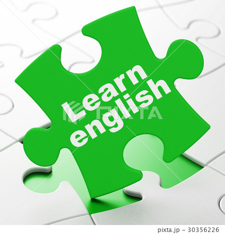 Education concept: Learn English on puzzle 30356226