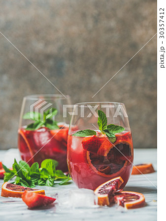 Blood orange and strawberry summer Sangria with Blood orange and strawberry summer Sangria with 30357412