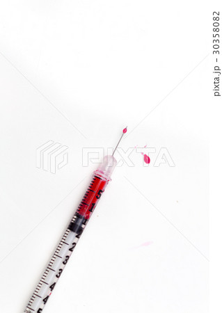 Syringe with blood 30358082