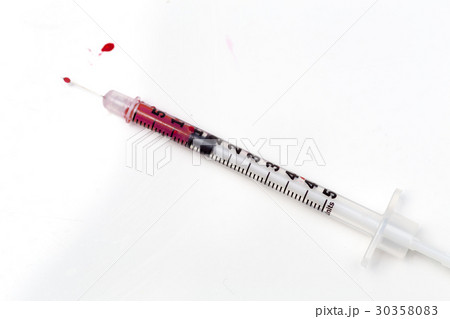 Syringe with blood 30358083
