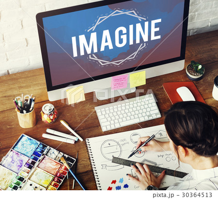 Imagine Think Big Innovate Ideas Wordの写真素材 [30364513] - PIXTA