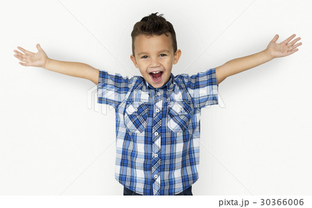Little Boy Arms Wide Happy Little Boy Arms Wide Happy 30366006