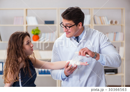 Traumatologist is taking care of the patient 30366563