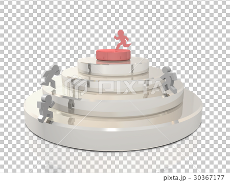 Abstract 3DCG illustration showing competition with rival Abstract 3DCG illustration showing competition with rival 30367177