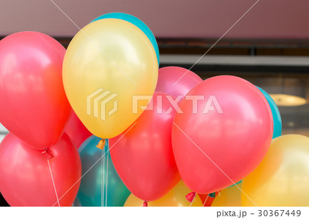 colorful balloons with happy celebration party 30367449