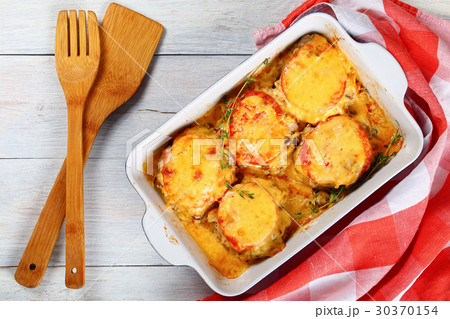 casserole with meat, vegetables and cheese casserole with meat, vegetables and cheese 30370154