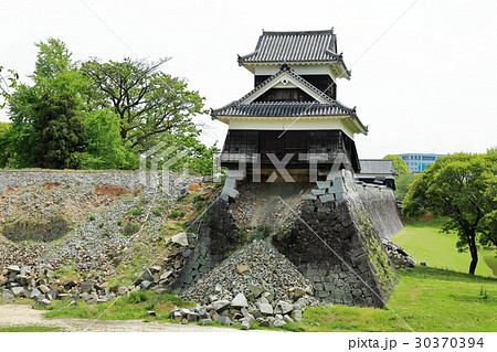 震災後・熊本城の石垣崩壊 震災後・熊本城の石垣崩壊 30370394