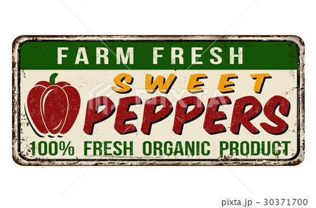 Sweet peppers vintage rusty metal sign Sweet peppers vintage rusty metal sign 30371700