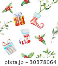 Seamless Pattern with Christmas  Sock and Box 30378064