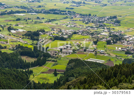 Aso village and agriculture field in Kumamoto Aso village and agriculture field in Kumamoto 30379563