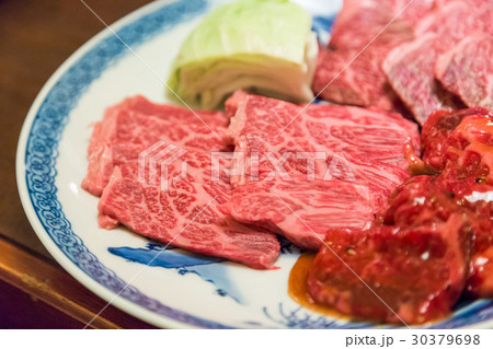 Japanese style raw beef for BBQ grill 30379698
