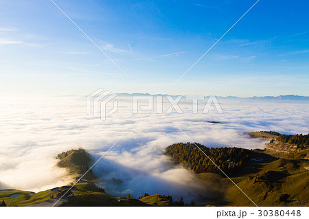 Carpet of clouds from mountain top 30380448