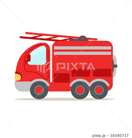 Red fire truck, fire emergency colorful cartoon Red fire truck, fire emergency colorful cartoon 30380737