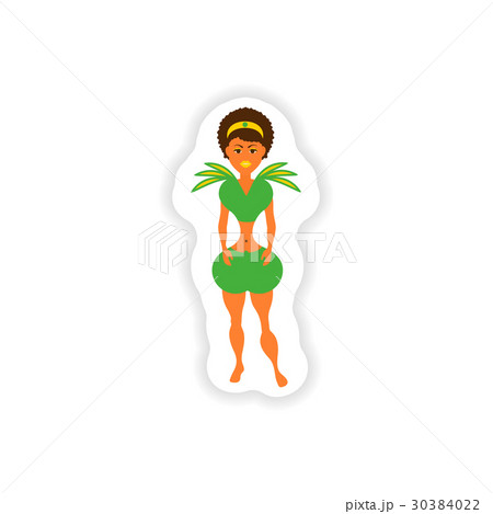 stylish paper sticker on white background stylish paper sticker on white background 30384022