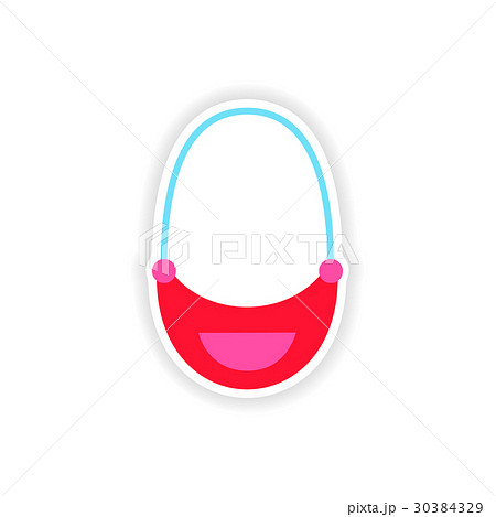 stylish paper sticker on white background ladies 30384329