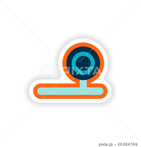 paper sticker on white background instrument 30384769
