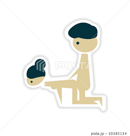 paper sticker on white background Kamasutra 30385134