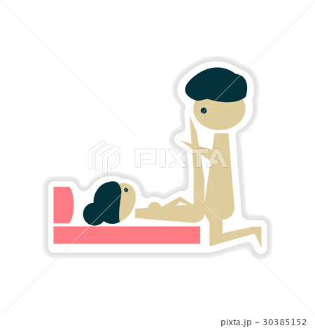 paper sticker on white background Kamasutra 30385152