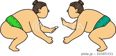 Rikishi Sumo Wrestler Face Off Mono Line 30385331