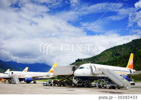 Airplanes at Paro Airport in Thimphu, Bhutan 30385433