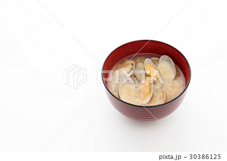 あさりの味噌汁 白バック あさりの味噌汁 白バック 30386125
