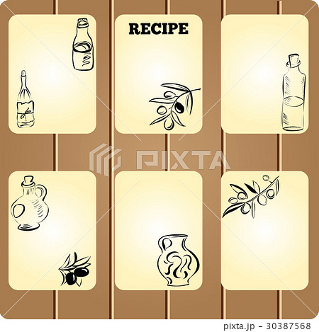 Cute wooden background with pages for recipes 30387568