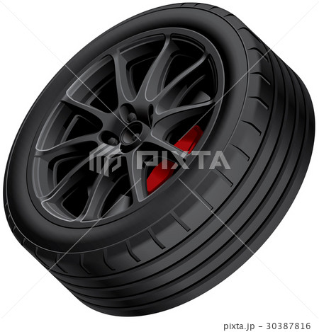 Black alloy wheel 30387816