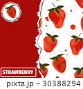 Ripped background made with red strawberries 30388294