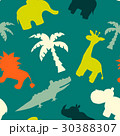 Hand drawn seamless animals pattern  30388307
