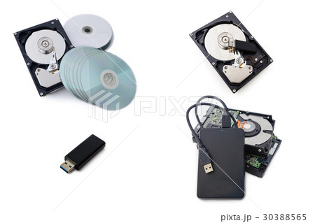 Storage device with white background. 30388565