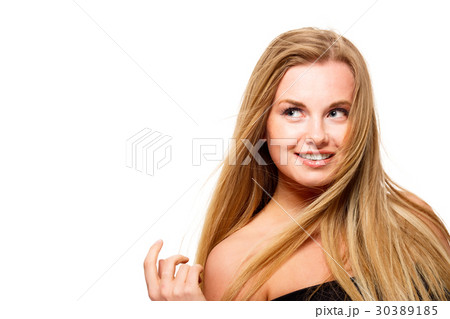 Beautifulgirl on empty background 30389185