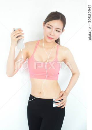 Korean woman with sport woman concept. 30389944