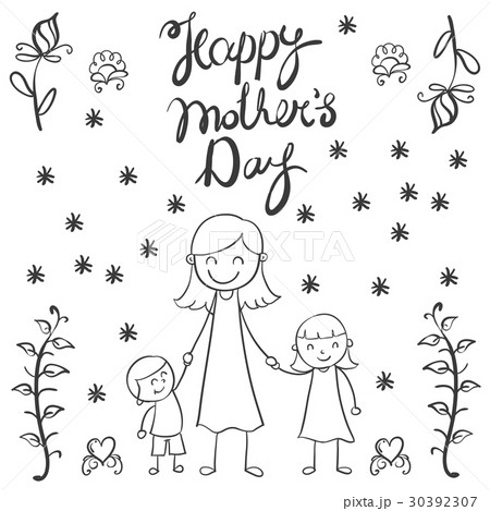 Mother day hand draw card Mother day hand draw card 30392307