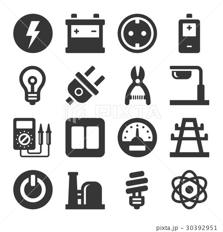 Electricity Icon Set Electricity Icon Set 30392951