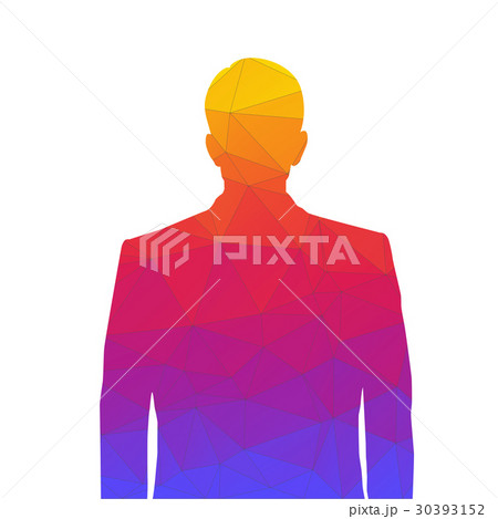 Accurate silhouette of a man from colored Accurate silhouette of a man from colored 30393152