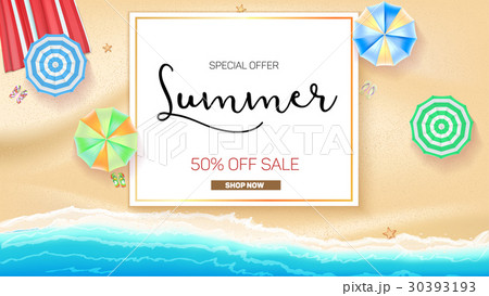 Advertising banner sales with typography. Summer Advertising banner sales with typography. Summer 30393193